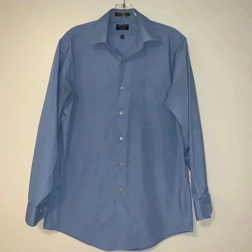 Arrow Fitted Poplin Spread-Collar Dress Shirt​​